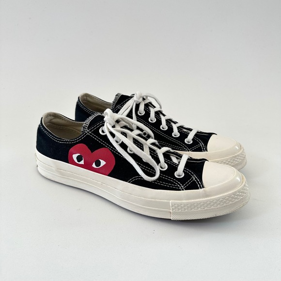 Converse Shoes - Converse Comme des Garcons Play Sneakers Chuck 70 Low Black Heart Men 7 Womens 9